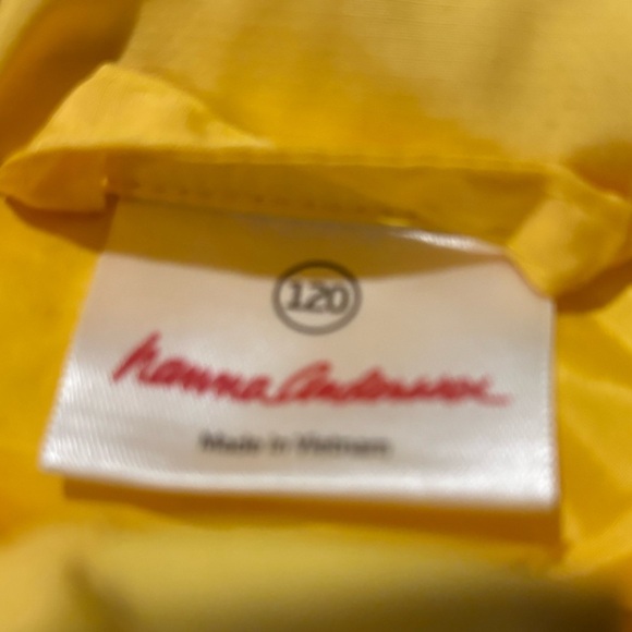 HANNA ANDERSSON NEW GIRLS YELLOW WINTER VEST JACKET FALL TOP SHIRT SIZE 120 6 7 - Picture 4 of 4